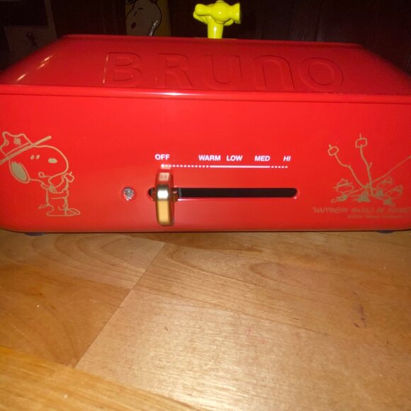 BRUNO Peanuts Beaglescout Snoopy Woodstock Handle Hotplate Grill Griddle - Picture 2 of 16